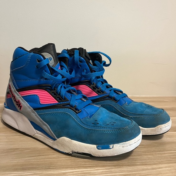 Reebok Pump Twilight Zone Sneakers | Men’s 9.5 | Blue/Pink/Black - Picture 8 of 10